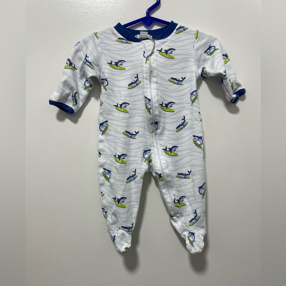 Kissy Kissy White and Blue Kids Footie